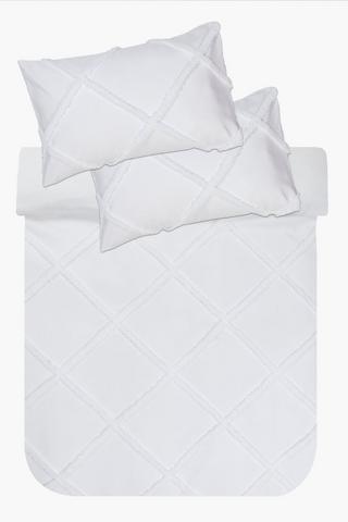 Tufted Diamond Duvet Cover Set