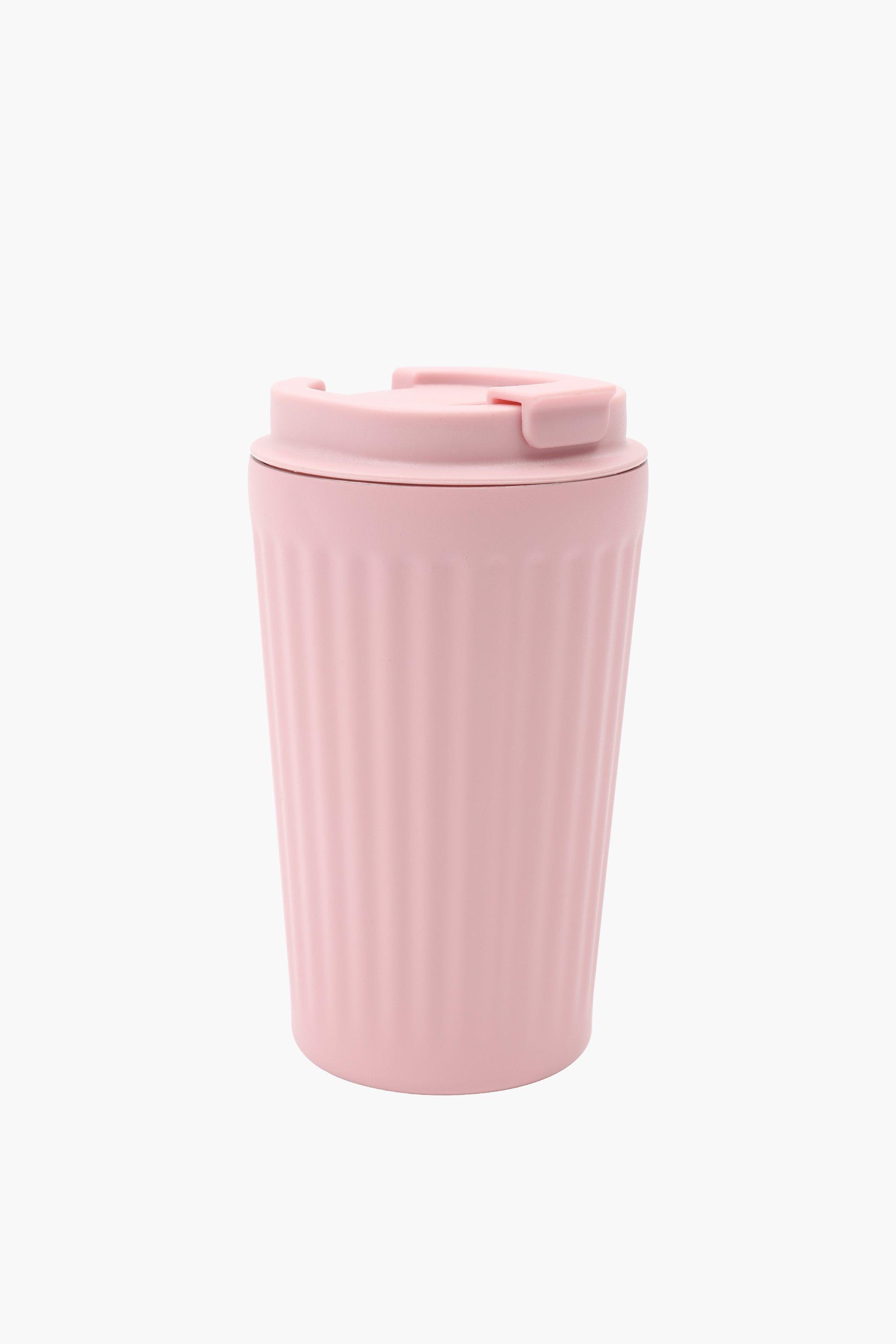 Ribbed Stainless Steel Travel Mug