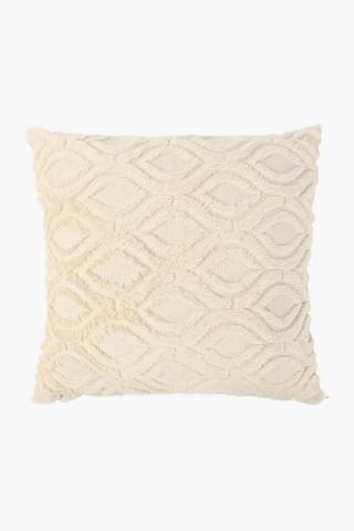 Faux Fur Trellis Scatter Cushion, 60x60cm