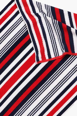 Jacquard Nautical Stripe Cotton Beach Towel, 85x160cm