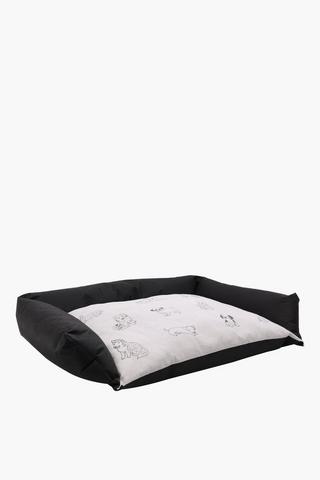 Dog 3 Sided Puppy Pooch Bed Large, L59xw45cm