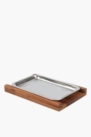 Wooden Chopping Board With Tray