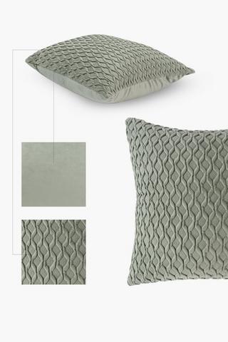 Velvet Trellis Embroidered Scatter Cushion, 30x50cm