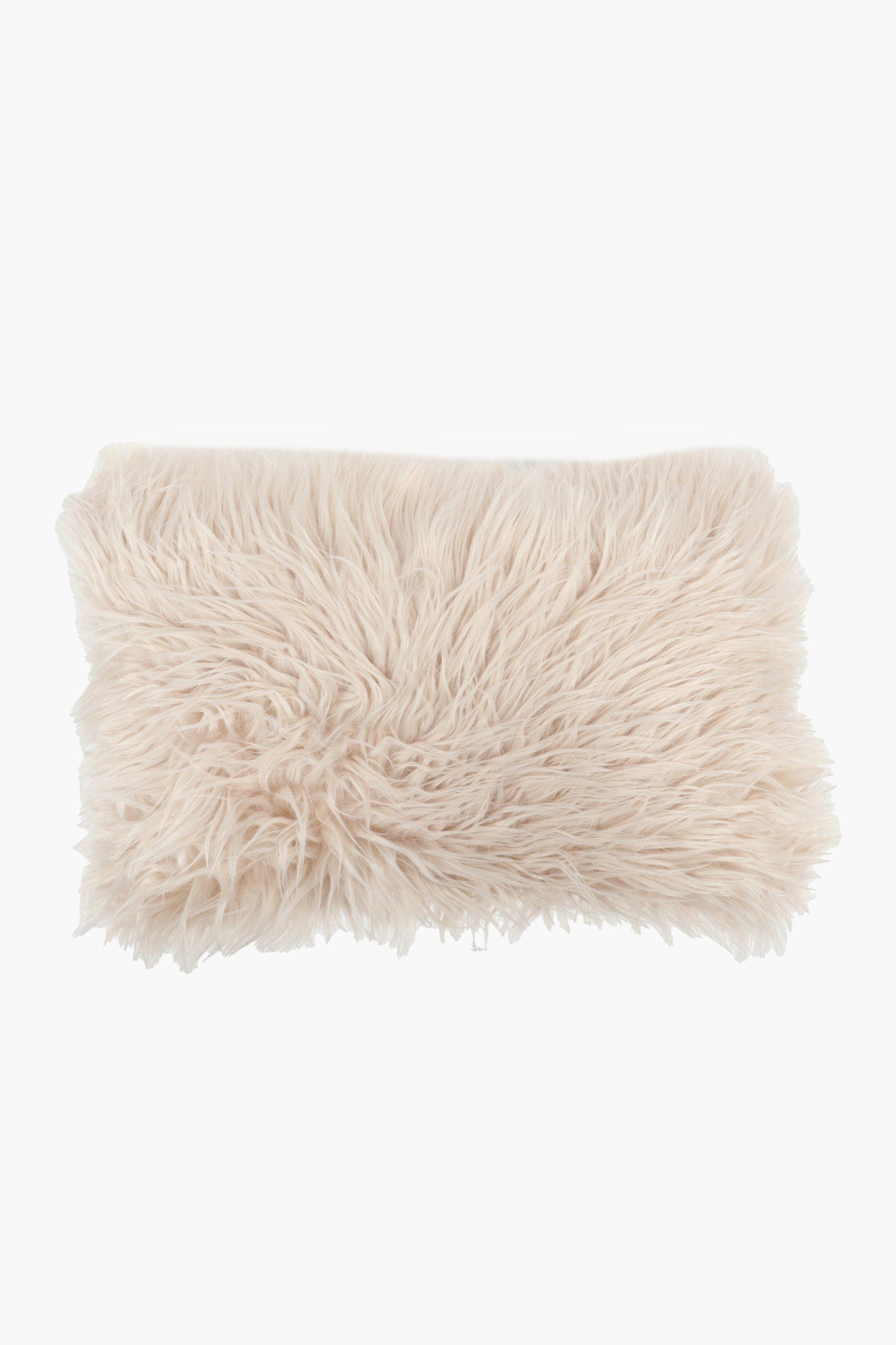 Cream Faux Fur Scatter Cushion Cover main image 0