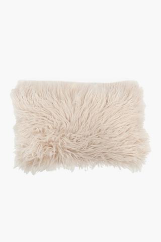 Faux Fur Shaggy Scatter Cushion, 30x50cm