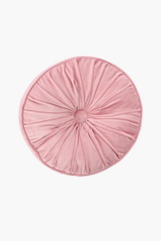 Velvet Round Gusset Scatter Cushion, 35cm