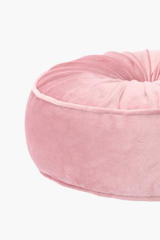 Velvet Round Gusset Scatter Cushion, 35cm