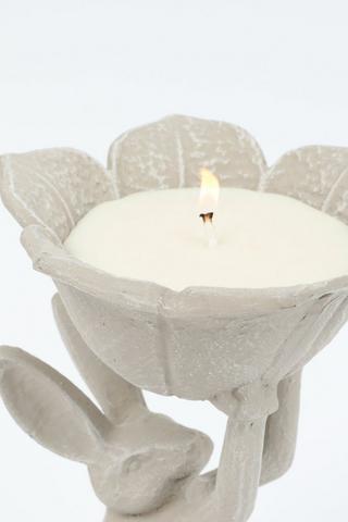 Bunny With Flower Candle, 795g