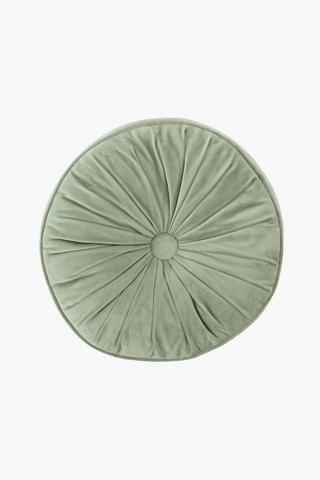 Velvet Round Gusset Scatter Cushion, 35cm