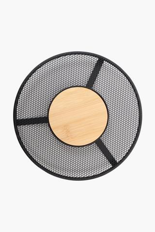 Bamboo And Metal Trivet