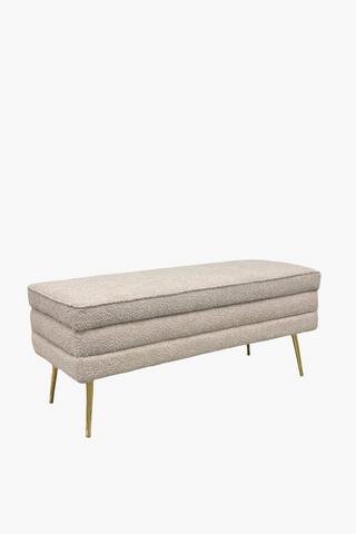 Boucle Storage Bench