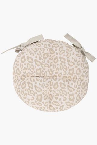 Printed Java Leopard Chairpad, 40cm Round