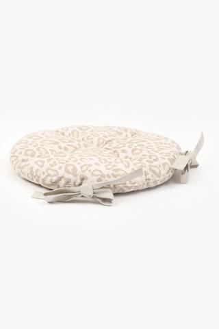 Printed Java Leopard Chairpad, 40cm Round