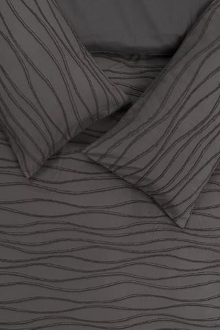 Soft Touch Clipped Wavy Stripe Duvet Cover Set