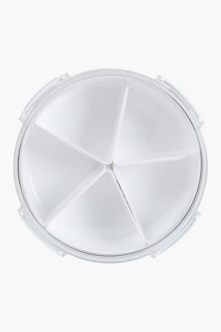 5 Divisional Round Plastic Storage Box