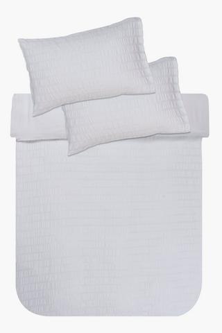 Seersucker Textured Duvet Cover Set
