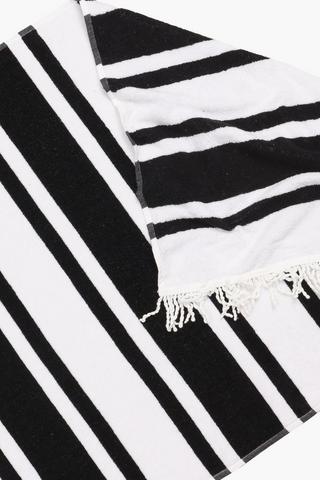 Fringe Bay Stripe Cotton Beach Towel, 85x160cm