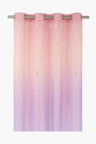 Pastel Ombre Stars Lined Voile Curtain, 180x230cm
