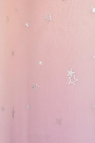 Pastel Ombre Stars Lined Voile Curtain, 180x230cm