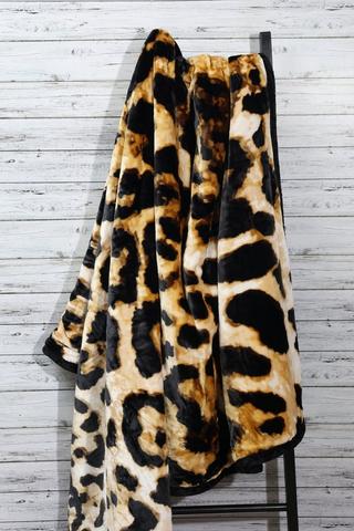 Mink Leopard Print Blanket, 200x220cm