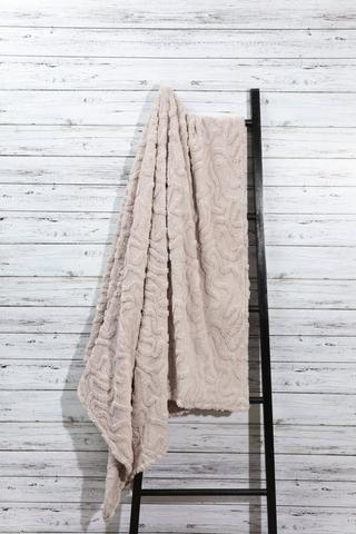 Jacquard Sherpa Squiggle Blanket, 150x200cm