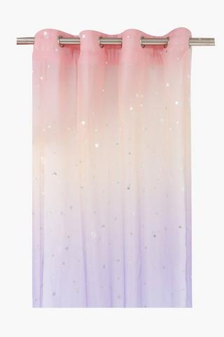 Pastel Ombre Stars Unlined Voile Curtain, 180x230cm