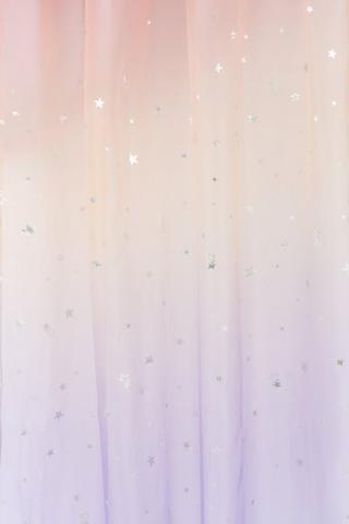 Pastel Ombre Stars Unlined Voile Curtain, 180x230cm
