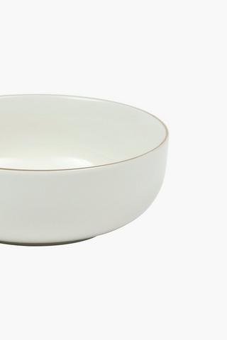 Metallic Rim Porcelain Bowl
