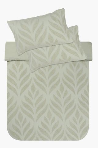 Jacquard Tufted Leaf Duvet Cover Set