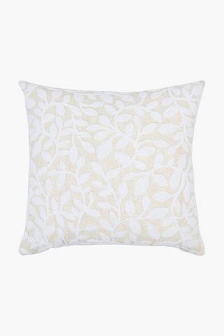 Premium Cotton Tufted Leaf Scatter Cushion Cover, 60x60cm