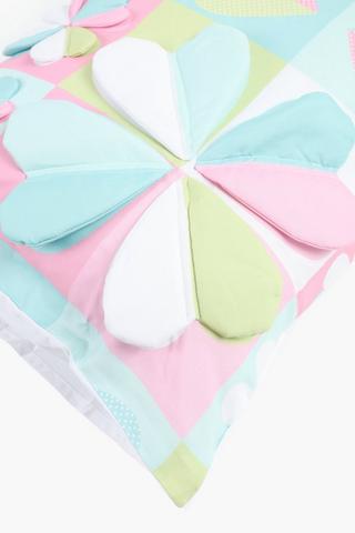 Soft Touch Applique Isla Hearts Polycotton Pillowcase