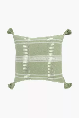 Textured Check Scatter Cushion, 50x50cm