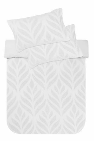 Jacquard Tufted Leaf Duvet Cover Set