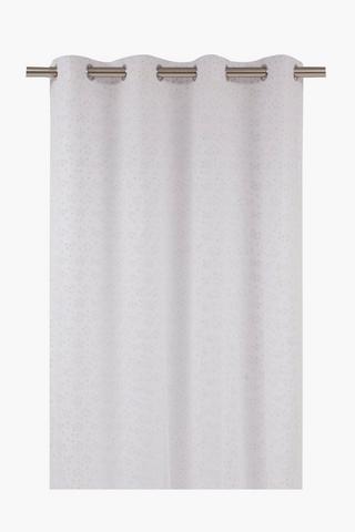 Eyelet Lined Flowers Curtain, 140x225cm