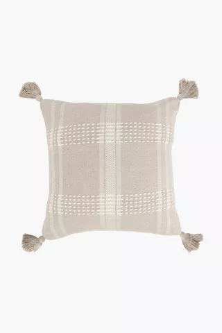 Textured Check Scatter Cushion, 50x50cm