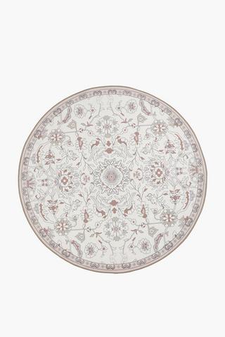 Digital Print Navid Rustic Round Rug, 120cm