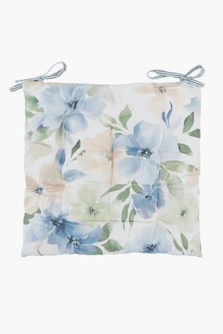 Printed Magdelena Cotton Floral Chairpad,40x40cm
