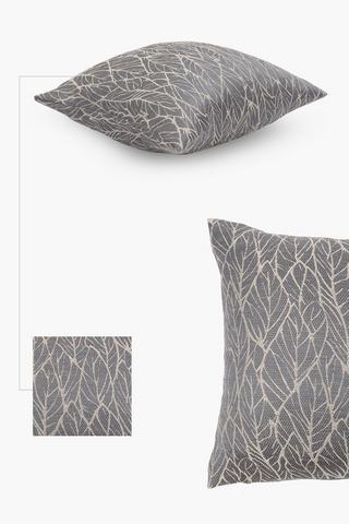 Botanic Jacquard Birch Scatter Cover Only, 40x40cm