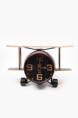 Vintage Airplane Desk Clock, 26cm