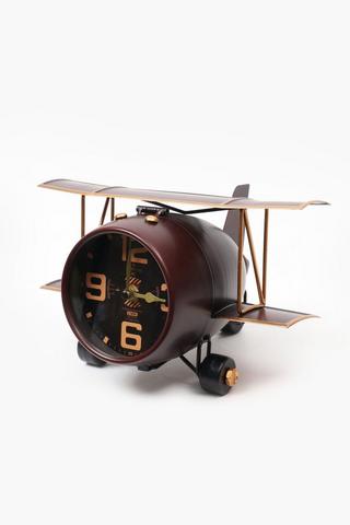 Vintage Airplane Desk Clock, 26cm
