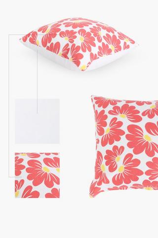 2 Pack Mallorca Floral Stripe Cushion Covers Only, 45x45cm