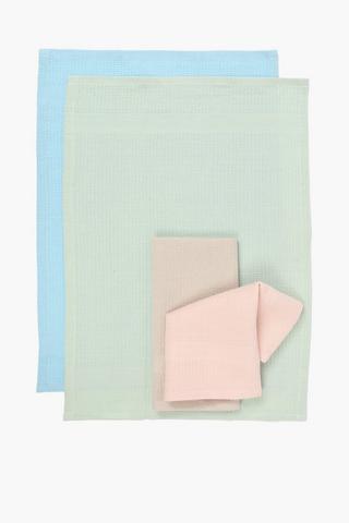 4 Pack Waffle Tea Towels