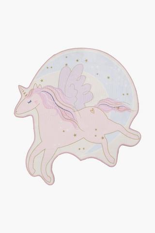 Shaped Milla Unicorn Flannel Printed Rug