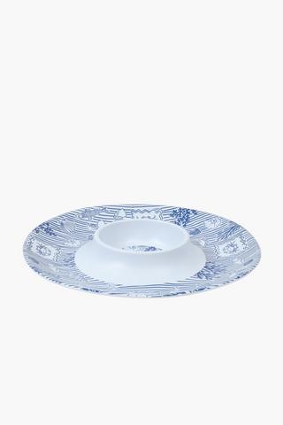Mill Melamine Chip And Dip Server