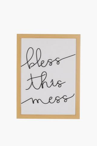 Dimensional Script Wall Art, 30x40cm