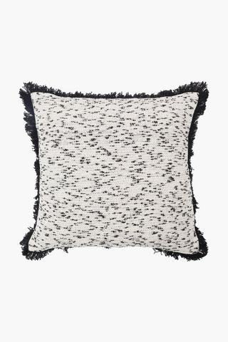 Slub Fray Embellished Scatter Cushion, 50x50cm