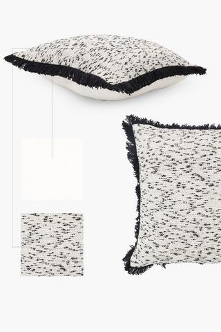 Slub Fray Embellished Scatter Cushion, 50x50cm