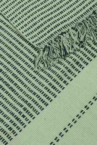 Cotton Split Stripe Tassel Rug, 120x180cm