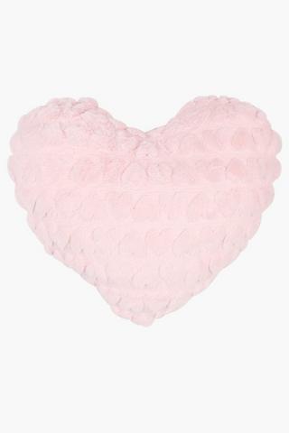Jacquard Heart Shaped Large Cushion