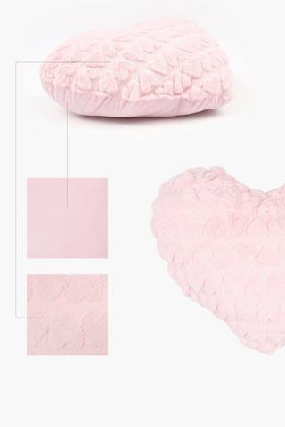 Jacquard Heart Shaped Large Cushion